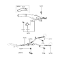 Diagram for 1993 Hyundai Excel Parking Brake Cable - 59760-23301