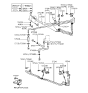 Diagram for 1994 Hyundai Excel Power Steering Hose - 57510-24031