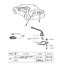 Diagram for Hyundai Excel Interior Light Bulb - 92620-24000