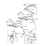 Diagram for 1992 Hyundai Excel Wiper Blade - 98351-24500