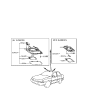 Diagram for 1990 Hyundai Excel Dome Light - 92800-24000-AV