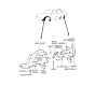 Diagram for 1992 Hyundai Excel Wheelhouse - 86812-24000