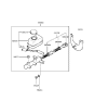 Diagram for Hyundai Excel Brake Master Cylinder Reservoir - 58510-24001