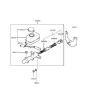 Diagram for 1991 Hyundai Excel Brake Master Cylinder Reservoir - 58510-24001