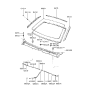 Diagram for 1993 Hyundai Excel Windshield - 86111-24130