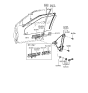 Diagram for 1992 Hyundai Excel Window Run - 82531-24012
