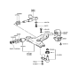 Diagram for 1991 Hyundai Excel Control Arm - 54502-24000