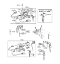 Diagram for Hyundai Excel Door Latch Cable - 81383-24000