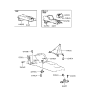 Diagram for 1990 Hyundai Excel Center Console Base - 84611-24001-FD