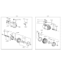 Diagram for 1992 Hyundai Excel Idler Pulley - 97643-24A00