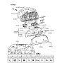 Diagram for 1991 Hyundai Excel Speedometer - 94210-24000