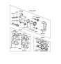 Diagram for 1994 Hyundai Excel Brake Pad Set - 58101-24B00