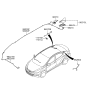 Diagram for 2014 Hyundai Elantra Antenna - 96210-3X000-N5S