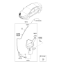 Diagram for 2014 Hyundai Elantra Washer Reservoir - 98620-3X500