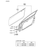 Diagram for Hyundai Elantra Door Hinge - 79310-3X200