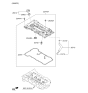 Diagram for Hyundai Elantra Valve Cover Gasket - 22441-2E99A