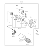 Diagram for 2012 Hyundai Elantra Starter Motor - 36100-2E300