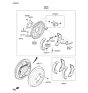 Diagram for Hyundai Elantra Brake Dust Shield - 58355-3X000