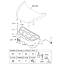 Diagram for Hyundai Hood Latch - 81130-3X000
