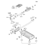 Diagram for 2005 Hyundai Tucson Exhaust Pipe - 28610-2E150