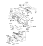 Diagram for 2005 Hyundai Tucson Glove Box - 84510-2E500-DD