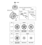 Diagram for Hyundai Tucson Wheel Cover - 52960-2E610