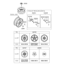 Diagram for 2006 Hyundai Tucson Wheel Cover - 52960-2E610