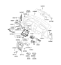 Diagram for 2004 Hyundai Tucson Steering Column Cover - 84850-2E000-DD