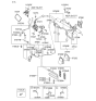 Diagram for 2006 Hyundai Tucson Power Steering Hose - 57510-2E101