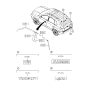 Diagram for 2006 Hyundai Tucson Door Moldings - 86363-2E000