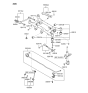 Diagram for 2006 Hyundai Tucson Rear Crossmember - 62605-2E601