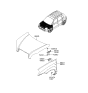 Diagram for Hyundai Tucson Fender - 66311-2E100