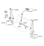 Diagram for 2008 Hyundai Tucson Seat Belt - 89810-2E500-J9