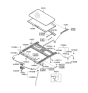 Diagram for 2009 Hyundai Tucson Sunroof - 81610-2E000