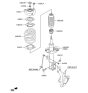 Diagram for 2014 Hyundai Veloster Shock Absorber - 54661-2V151