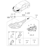 Diagram for 2013 Hyundai Veloster Light Socket - 92165-2V000