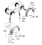 Diagram for Hyundai Veloster Mud Flaps - 86841-2V000