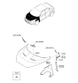 Diagram for 2011 Hyundai Veloster Hood Hinge - 79110-2V000