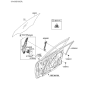 Diagram for 2014 Hyundai Veloster Window Run - 82540-2V000