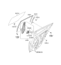 Diagram for 2014 Hyundai Veloster Window Run - 83541-2V000