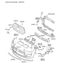 Diagram for Hyundai Veloster Grille - 86561-2V510