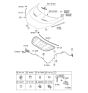 Diagram for 2015 Hyundai Veloster Hood Cable - 81190-2V000