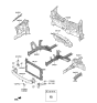 Diagram for Hyundai Elantra Radiator Support - 64101-F3500