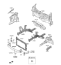 Diagram for 2019 Hyundai Elantra Radiator Support - 64101-F3500