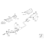 Diagram for Hyundai Kona Muffler Hanger Straps - 28760-3B000