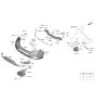 Diagram for 2019 Hyundai Elantra Bumper - 86611-F3500