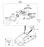 Diagram for 2014 Hyundai Genesis Mirror Actuator - 87622-B1000