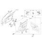 Diagram for Hyundai Genesis G80 Power Window Switch - 93575-B1001-4X