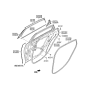 Diagram for Hyundai Genesis Door Moldings - 83850-B1010