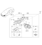 Diagram for 2016 Hyundai Genesis Light Socket - 92159-B1100